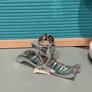 Silver Hair Clip - Extra Large